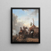 Soldaten feiernd mit einer Magd vor einem Zelt - Philips Wouwerman — gerahmtes Bild an der Wand
