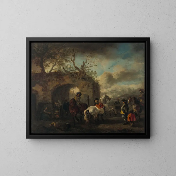 L'École d'équitation - Philips Wouwerman — gerahmtes Bild an der Wand