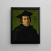 Portrait eines Mannes mit schwarzem Hut - Pier Francesco Foschi — gerahmtes Bild an der Wand
