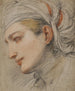 Kopf einer jungen Frau mit Schleier, seitlich links - Pier Francesco Mola — Ansicht des Kunstwerks