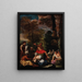 Saint Jean-Baptiste predigt - Pier Francesco Mola — gerahmtes Bild an der Wand