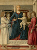 Jungfrau mit Kind auf dem Thron mit vier Engeln - Piero della Francesca — Ansicht des Kunstwerks