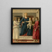 Jungfrau mit Kind auf dem Thron mit vier Engeln - Piero della Francesca — gerahmtes Bild an der Wand