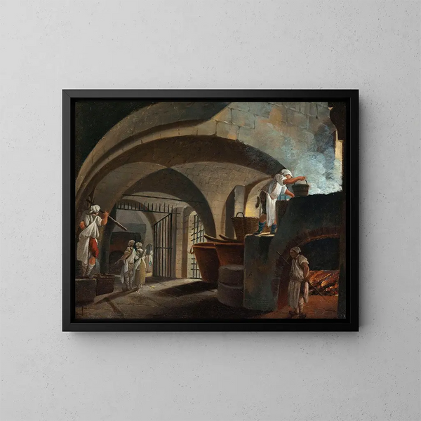 La fonderie des suifs à l'Hôtel-Dieu - Pierre-Antoine Demachy — quadro incorniciato alla parete