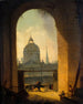 The College of the Four Nations seen from the entrance of the Cour Carrée of the Louvre - Pierre-Antoine Demachy — artwork view