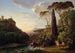 Italian Landscape Painting with Three Knights - Pierre-Athanase Chauvin — artwork view