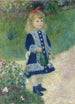 Ein Mädchen mit einer Gießkanne - Pierre-Auguste Renoir — Ansicht des Kunstwerks