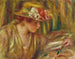 Buste einer Frau mit Hut, die nach rechts schaut - Pierre-Auguste Renoir — Ansicht des Kunstwerks