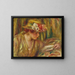 Buste einer Frau mit Hut, die nach rechts schaut - Pierre-Auguste Renoir — gerahmtes Bild an der Wand