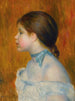 Buste eines jungen Mädchens mit blauem Band - Pierre-Auguste Renoir — Ansicht des Kunstwerks