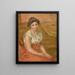 Frau sitzend - Pierre-Auguste Renoir — gerahmtes Bild an der Wand