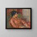 Frau am grünen Sessel - Pierre-Auguste Renoir — gerahmtes Bild an der Wand