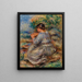 Girl Seated in a Landscape Jeune fille assise dans un jardin - Pierre-Auguste Renoir — quadro incorniciato alla parete