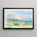 Golf, Meer, grüne Klippen - Pierre-Auguste Renoir — gerahmtes Bild an der Wand