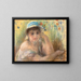 Junge Frau mit Perle - Pierre-Auguste Renoir — gerahmtes Bild an der Wand