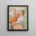 La blanchisseuse et son enfant Aline et Pierre - Pierre-Auguste Renoir — gerahmtes Bild an der Wand