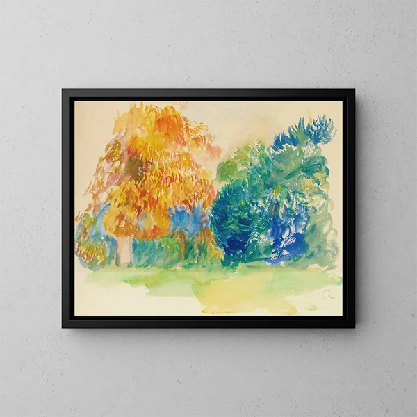 Die Bäume - Pierre-Auguste Renoir — gerahmtes Bild an der Wand