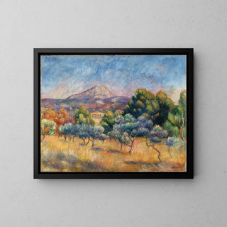 Mont Sainte-Victoire - Pierre-Auguste Renoir — gerahmtes Bild an der Wand