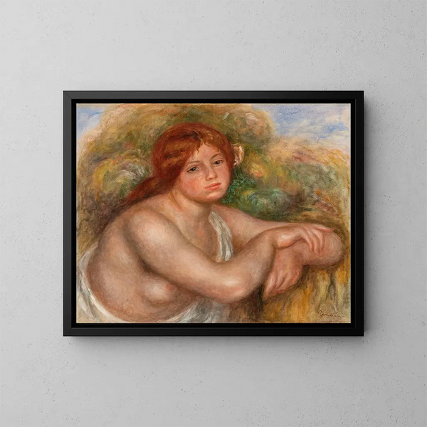 Studio di nudo, busto di donna - Pierre-Auguste Renoir — quadro incorniciato alla parete