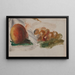 Fisch und Trauben - Pierre-Auguste Renoir — gerahmtes Bild an der Wand