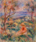 Donna seduta con mare in lontananza Donna seduta sul bordo del mare - Pierre-Auguste Renoir — vista dell’opera