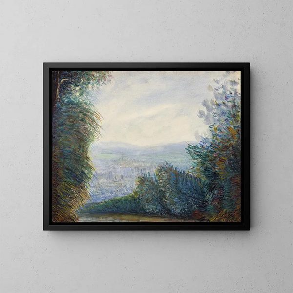 La valle di Auvers-sur-Oise - Pierre-Auguste Renoir — quadro incorniciato alla parete