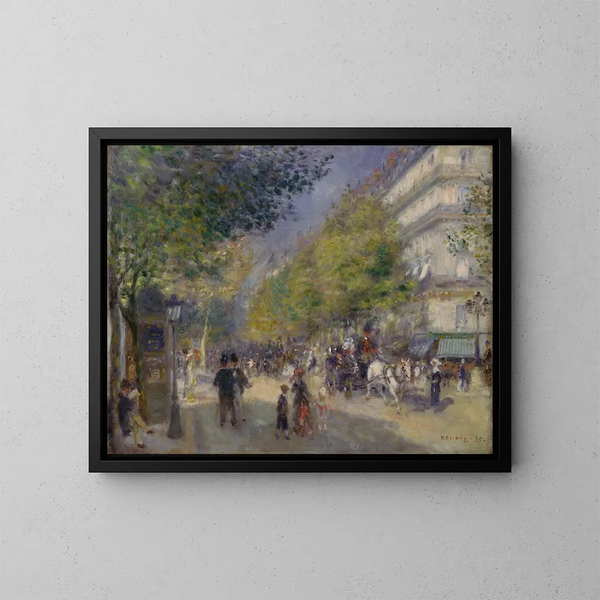 Les Grands Boulevards - Pierre-Auguste Renoir — gerahmtes Bild an der Wand