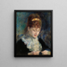 Woman Crocheting Femme faisant du crochet - Pierre-Auguste Renoir — gerahmtes Bild an der Wand