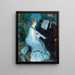 Donna al pianoforte - Pierre-Auguste Renoir — quadro incorniciato alla parete
