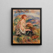 Frau in Tüllbluse und schwarzem Rock Frau in Tüllbluse und schwarzer Rock in einer Landschaft - Pierre-Auguste Renoir — gerahmtes Bild an der Wand