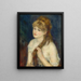 Giovane donna che intreccia i capelli - Pierre-Auguste Renoir — quadro incorniciato alla parete