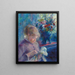 Giovane donna che cuci - Pierre-Auguste Renoir — quadro incorniciato alla parete