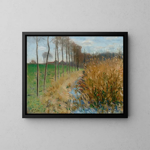 Abreuvoir a Mizy-sur-Yonne - Pierre-Eugène Montzin — quadro incorniciato alla parete