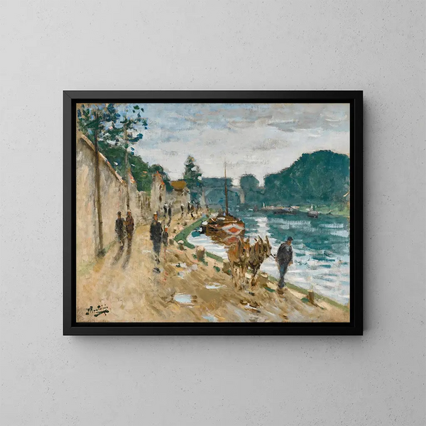 Chemin de halage - Pierre-Eugène Montzin — quadro incorniciato alla parete