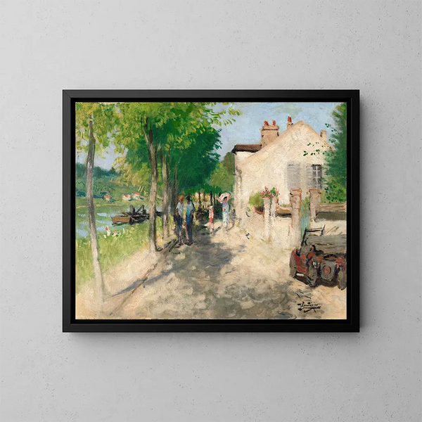 Le quai de la Croix-Blanche - Pierre-Eugène Montzin — quadro incorniciato alla parete