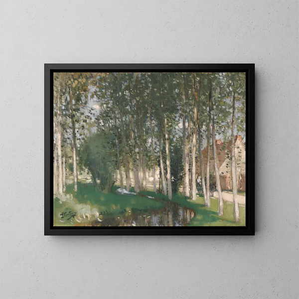 Les Peupliers - Pierre-Eugène Montzin — quadro incorniciato alla parete