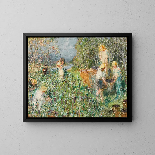 Le vendemmie - Pierre-Eugène Montzin — quadro incorniciato alla parete