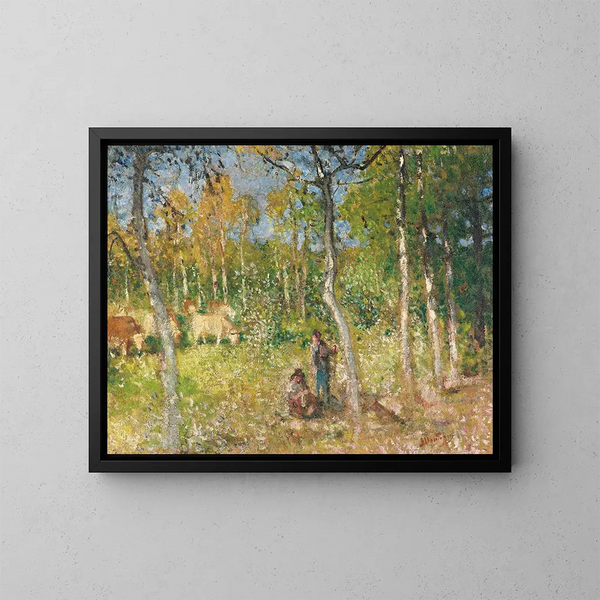 Scène di campagna - Pierre-Eugène Montzin — quadro incorniciato alla parete