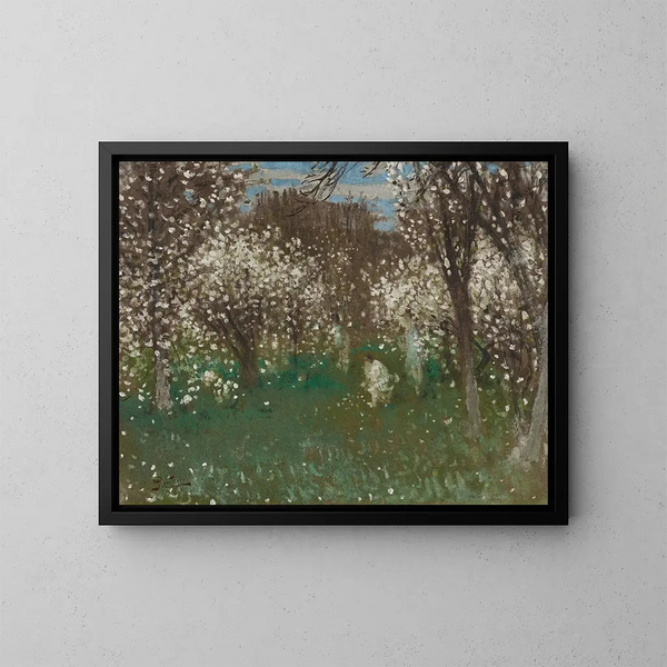 Frutteto in fiore - Pierre-Eugène Montzin — quadro incorniciato alla parete