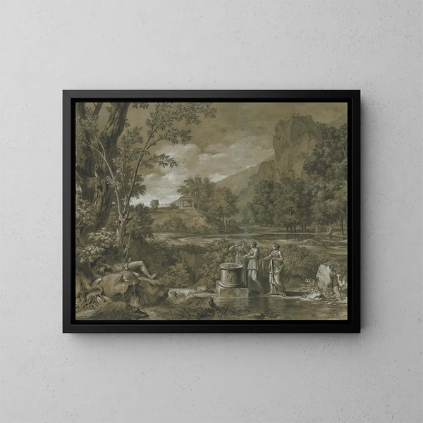 Paesaggio classico - Pierre-Henri de Valenciennes — quadro incorniciato alla parete