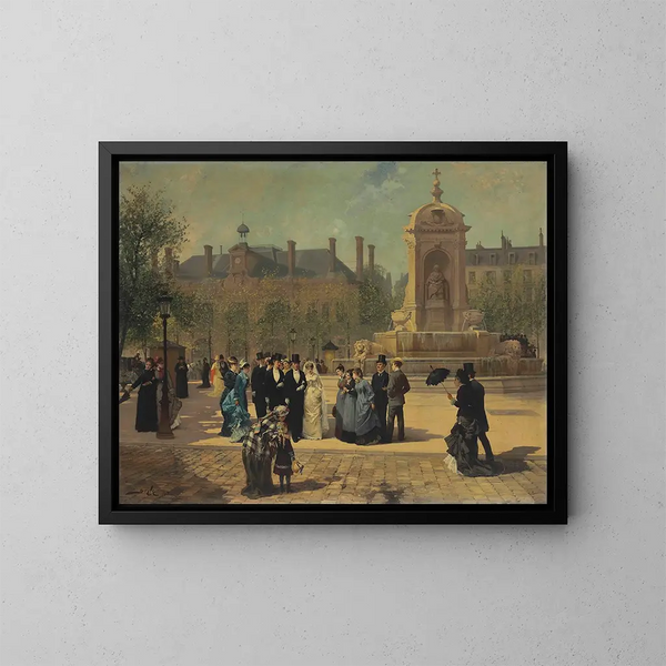 Die Hochzeitsprozession - Pierre-Marie Beyle — gerahmtes Bild an der Wand