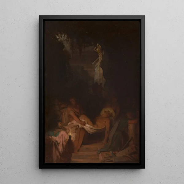 The Entombment - Pierre-Nicolas Brisset — framed artwork on a wall