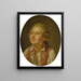 Portrait eines jungen Mannes - Pierre Alexandre Wille — gerahmtes Bild an der Wand