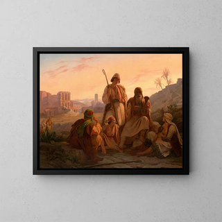 Pierre Bonirote - The evenings prayer Shepherds in the ruins of the theater of Herod Atticus at the foot of the Acropolis Athens.webp