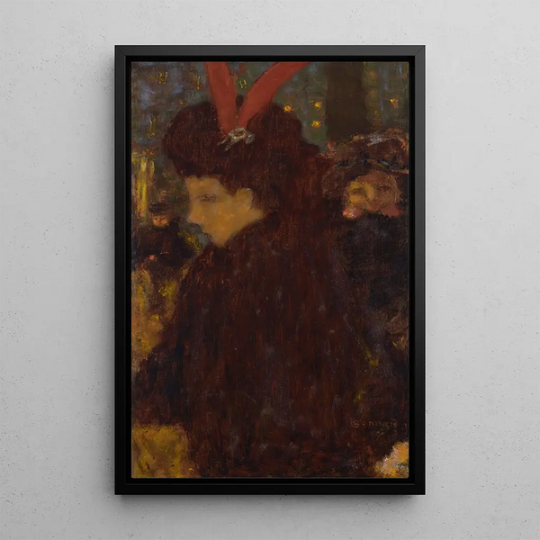 Woman with a Hairpin - Pierre Bonnard — framed artwork on a wall