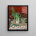 Blumen und Karaffe - Pierre Bonnard — gerahmtes Bild an der Wand