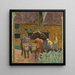 Die zwei Ochsen und der Bauernhof - Pierre Bonnard — gerahmtes Bild an der Wand