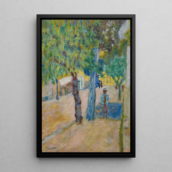 Character under a tree - Pierre Bonnard — framed artwork on a wall