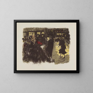 Place du Soir - Pierre Bonnard — gerahmtes Bild an der Wand