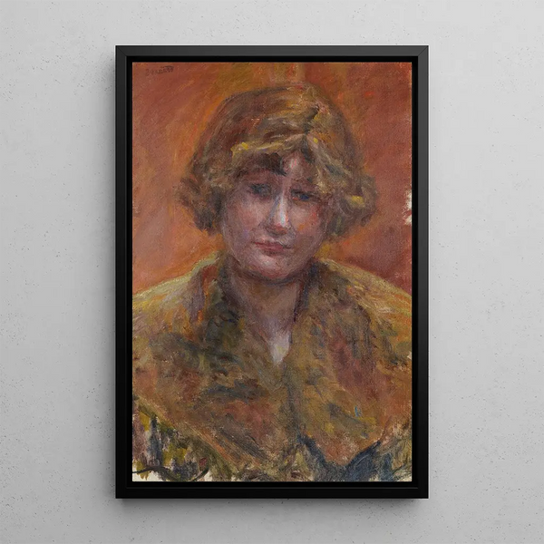 Portrait of a Young Girl Study - Pierre Bonnard — framed artwork on a wall